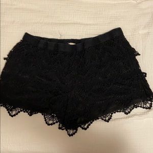Black Lace Shorts
